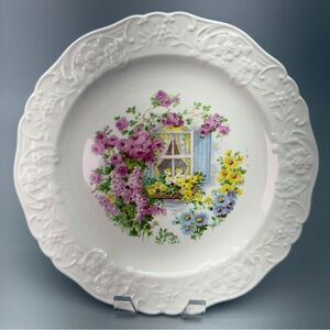 Vintage Edwin Knowles China Co. 
Cottage Window Luncheon Plates